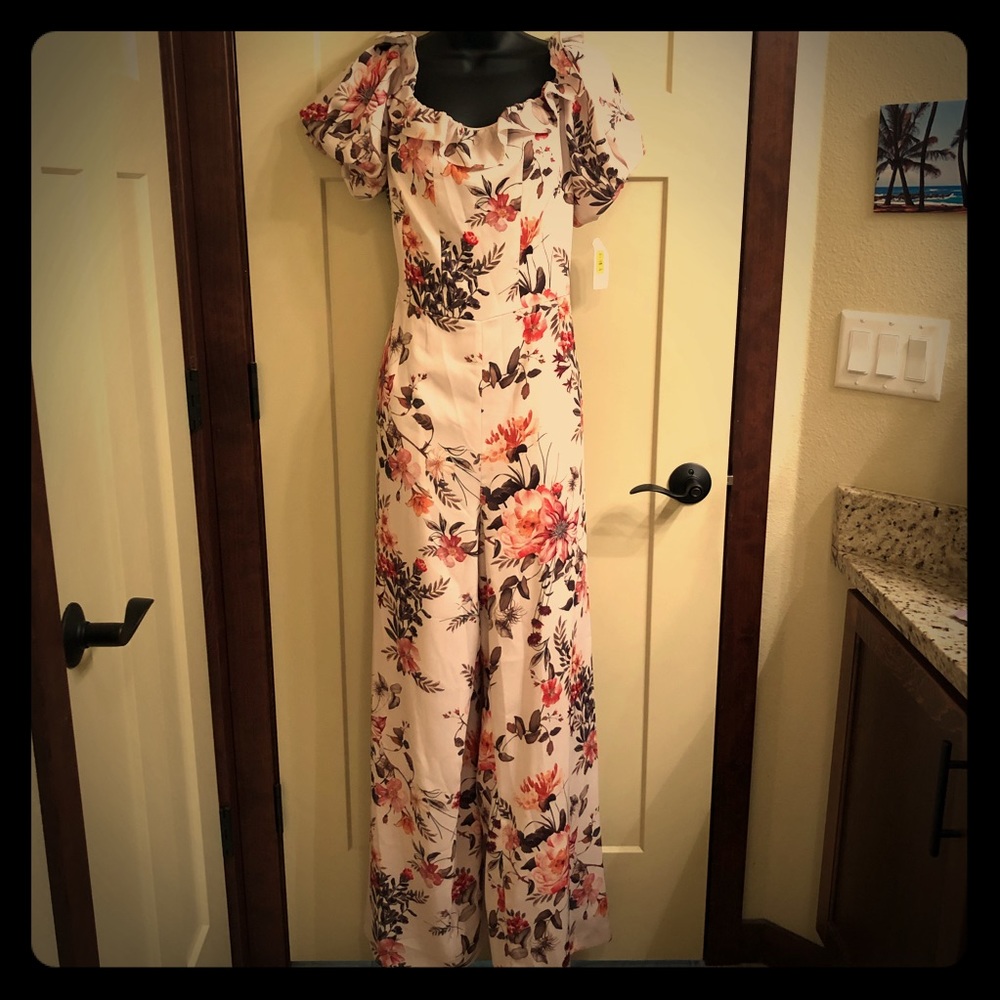 NWT Antonio Melani Off-the-Shoulder Pantsuit NWT